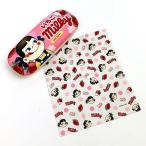 ペコちゃん ミルキーいちご メガネケース グッズ いちごとペコちゃん柄のクロス付きW150×180  (MCOR)