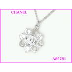 Yahoo! Yahoo!ショッピング(ヤフー ショッピング)CHANEL シャネル A85781 ココマーク入り クリアラインストーン フラワーモチーフ ペンダント ネックレス