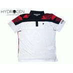 ハイドロゲン G00000 RED CAMOUFLAGE WHITE スカル絵柄 ロゴ入り メンズ レッド系Xブラック幾何学迷彩柄ホワイト半袖ポロシャツ L
