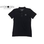 ハイドロゲン HYDROGEN Z10081 BLACK POLO スカルワッペン付き レディース向け ブラック 半袖 ポロシャツ M