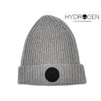 HYDROGEN ハイドロゲン 273200 399 MIDIUM GREY スカル絵柄ワッペン付きミディアムグレーカシミアニットキャップ ニット帽