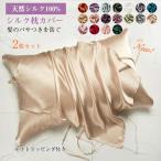 枕カバー シルク100% マクラカバー 50×76cm 2枚セット シルク 美肌 肌ケア 乾燥 保温 乾燥対策 保湿 美容 ピロケース 天然 シルクマクラカバー 枕 カバー 柔ら