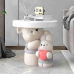 クマさん サイドテーブル ベッドサ�