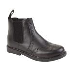 ( Laumer z) Roamers Kids * ребенок boys кожа лодыжка ботинки ребенок обувь casual ботинки DF2154 ( черный )
