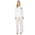 (デベナムズ) Debenhams レディース 星＆ハート柄 長袖 パジャマ 上下セット DH3157 (ピンク)