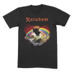 ( Rainbow ) Rainbow официальный товар унисекс Rising футболка короткий рукав tops HE1822 ( черный )