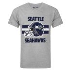 NFL シアトル・シーホークス オフィシャル商品 メンズ ヘルメット Tシャツ 半袖 カットソー トップス NS5795 (グ