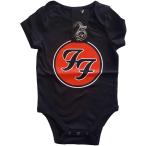 (フー・ファイターズ) Foo Fighters オフィシャル商品 ベビー・赤ちゃん ロゴ ボディースーツ 半袖 ロンパース RO12