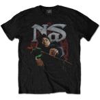 (ナズ) Nas オフィシャル商品 ユニセックス Red Rose Tシャツ 半袖 トップス RO2583 (ブラック)