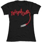 (ニューヨーク・ドールズ) New York Dolls オフィシャル商品 レディース Lipstick ロゴ Tシャツ コットン 半袖 トップ