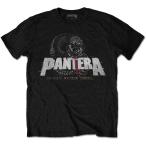 (パンテラ) Pantera オフィシャル商品 ユニセックス Snake ロゴ Tシャツ コットン 半袖 トップス RO2870 (ブラック)