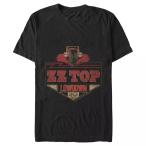 (ZZ верх ) ZZ Top официальный товар унисекс Lowdown футболка хлопок короткий рукав tops RO5482 ( черный )
