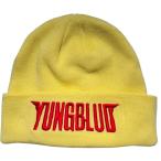 ショッピングビーニー (ヤングブラッド) Yungblud オフィシャル商品 ユニセックス ロゴ ニット帽 ビーニー キャップ RO5953 (イエロー/レ