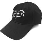 (スレイヤー) Slayer オフィシャル商品 ユニセックス ロゴ キャップ 帽子 ハット RO6733 (ブラック/ソニックシルバ