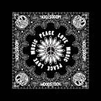 ( Woodstock ) Woodstock официальный товар унисекс Peace - Love - Music бандана Logo шарф носовой платок RO69