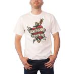(ナズ) Nas オフィシャル商品 ユニセックス Love Tattoo Tシャツ コットン 半袖 トップス RO7546 (ナチュラル)