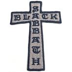 (ブラック・サバス) Black Sabbath オフィシャル商品 Cross ワッペン アイロン接着 パッチ RO8350 (ブラック/グレー)