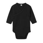 ( Bay Be bagz) Babybugz baby * младенец для Kimono длинный рукав корпус костюм детский комбинезон RW8497 ( черный )