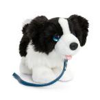 (キール・トイズ) Keel Toys リードつき ボーダー・コリー 子犬のぬいぐるみ プラッシュトイ SG17850 (ブラック/ホ