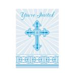 ( Uni -k* party ) Unique Party Chris человек g.. тип party приглашение 8 шт. комплект SG9007 ( белый / голубой )