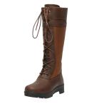 (brogi-ni) Brogini женский Malito кожа Country ботинки длинный верховая езда сигнал скольжение уличный TL53