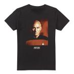 (スタートレック) Star Trek オフィシャル商品 メンズ ピカード 写真 半袖 Tシャツ トップス TV2721 (ブラック)