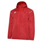 (アンブロ) Umbro キッズ・子供用 ウォータープルーフ パーカジャケット アウター UO924 (チリペッパーレッド/ブ