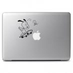 MacBook 対応 アートステッカー 可愛いスヌーピー Peanuts Snoopy &amp; Woodstock Skateboarding (1