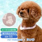 犬 クールリング 28℃ クールリング SUO 2025年モデル 小型犬 くま SS | 夏 クールネック ボタン付き 暑さ対策 ネッククーラー