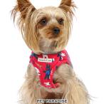 ショッピングハーネス 犬 ハーネス ベストハーネス リサとガスパール 〔ＳＳ〕 パリ柄 | 小型犬 レッド 赤 ハーネス メッシュ 通気性 簡単装着 胴輪 おでかけ ペット
