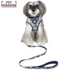 J.PRESS 犬 ハーネス リード ペイズリー ハーネス＆リード 小型犬 Ｓ | ネイビー 反射 安全 安心 事故防止
