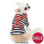 犬 服 秋 セール 着せやすい おしゃれ 猫 〔 小型犬 〕 ブランド Tシャツ リー ペットウエア | Lee ボーダー サスペンダー メール便可 返品不可