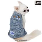 Lee 犬 服 春 ヒッコリー オーバーオール パンツつなぎ 小型犬 | 春 サイズ調整 おでかけ お出かけ お散歩 おさんぽ おしゃれ かわいい