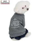 J.PRESS 犬 服 冬 ロゴ 裏起毛 ロンパース 小型犬 | ブランド カジュアル おしゃれ かっこいい ネイビー