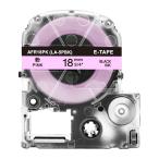 ショッピングテプラ キングジム テプラPRO 用 互換 テープ カートリッジ りぼん 18mm SFR18PK 対応 ピンク地 黒文字