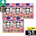 [ коробка продажа 5 шт. комплект ]* лев домашнее животное LION запах ... бумага. кошка песок 10L туалетный наполнитель 