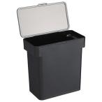 ◇山崎実業 5614密閉袋ごとペットフードストッカータワー計量カップ付ブラック3kg