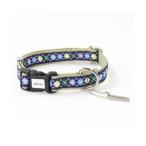 犬首輪カラーアーガイルカラーMブル...