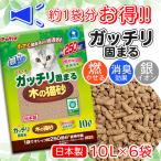 1個分お得 猫砂 ベントナイト 鉱物 固まる 木製 ペティオ Petio ガッチリ固まる木の猫砂 10L×6 脱臭 消臭 猫トイレ