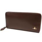 長財布 レディース 財布 ヴィヴィアン ウエストウッド ラウンドファスナー ヴィンテージウォーターオーブ 専用箱付 濃茶 ダーク ブラウン 女性 本革 おしゃれ