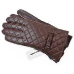 手袋 レディース ピエールカルダン ブランド pierre cardin ラムレザー キルティング ステッチ リボン デザイン 茶 ブラウン 20cm 21cm 女性 婦人 グローブ 防寒
