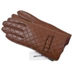 手袋 レディース ピエールカルダン ブランド pierre cardin ラムレザー キルティング ステッチ リボン デザイン 茶 キャメル 20cm 21cm 女性 婦人 グローブ 防寒