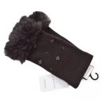 手袋 アンテプリマ レディース 指なし手袋 ウール カシミヤ混 ラインストーン フィオーリ 濃茶 ダークブラウン 21-22cm 女性 婦人