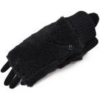 ショッピングケイトスペード ケイトスペード ニューヨーク 手袋 レディース ブランド kate spade NEW YORK 指なし ふわふわ 黒 21-22cm フィンガーレス