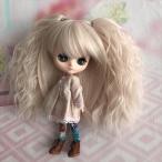 ★ゆるふわツイン　ミルキーホワイト★　ミディブライス　ウィッグ　耐熱　ドール用　Blythe wig