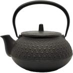 ショッピング南部鉄瓶 岩鋳 Iwachu 鉄瓶兼用急須 5型新亀甲 黒焼付 0.65L ホーロー無し 直火可 南部鉄器 12804