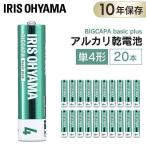 乾電池 20本セット アルカリ 単4 単4形 電池 BIGCAPA basic＋ 単4形アルカリ乾電池20本パック LR03Bbp/20S バッテリー アイリスオーヤマ【メール便】