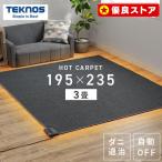 ショッピング節電 ホットカーペット 3畳 本体 TEKNOS  195×235cm おしゃれ 節電 ダニ退治 折り畳み 温度調節 電気カーペット 電気マット 3畳用 テクノス HC-IR300