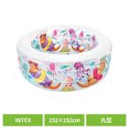 プール 家庭用 ビニールプール 家庭用プール インテックス INTEX 底面クッション 子供用プール 子供 水遊び リトルオッタープール 58480 *