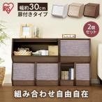 カラーボックス 2個セット 収納 扉 北欧 おしゃれ 扉付き収納棚 ラック 棚 収納ボックス 木製 一人暮らし アイリスオーヤマ